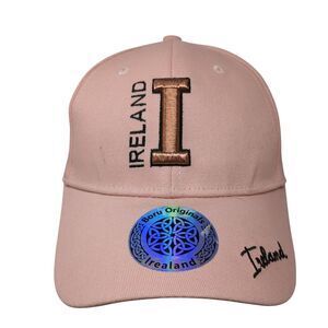Ireland Slideback Hat Pink One Size Adjustable Embroidered W/Tags Boru Cotton